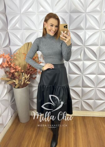 Cacharel Manga Longa - Cinza - Milla Chic