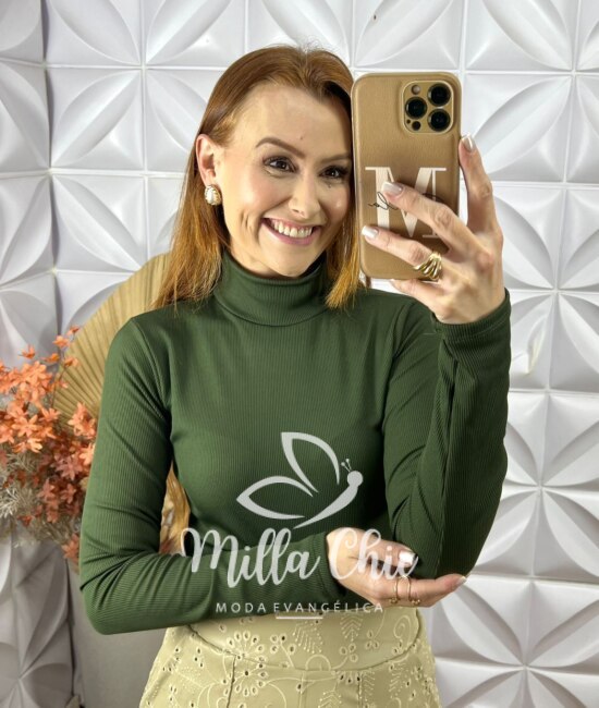 Cacharel Manga Longa - Verde - Milla Chic