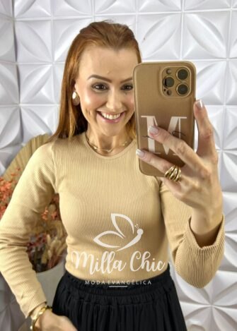 Cacharel Térmica Flanelada - Bege - Milla Chic