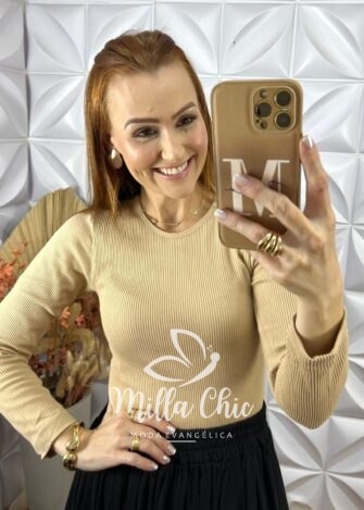 Cacharel Térmica Flanelada - Bege - Milla Chic