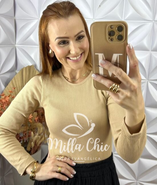 Cacharel Térmica Flanelada - Bege - Milla Chic