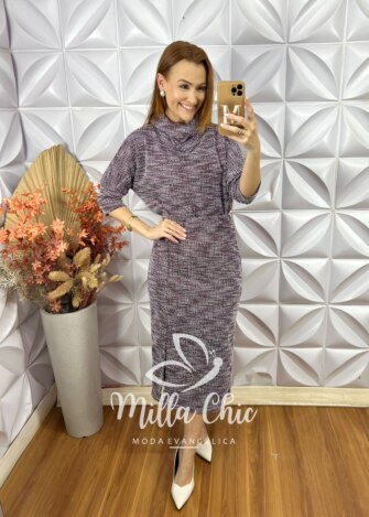 Conjunto Lilian Em Tweed - Marsala - Milla Chic