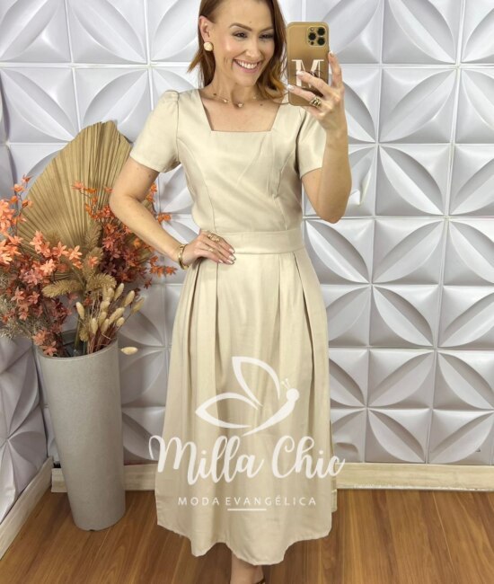 Conjunto Márcia Em Alfaiataria Marrant - Areia - Milla Chic