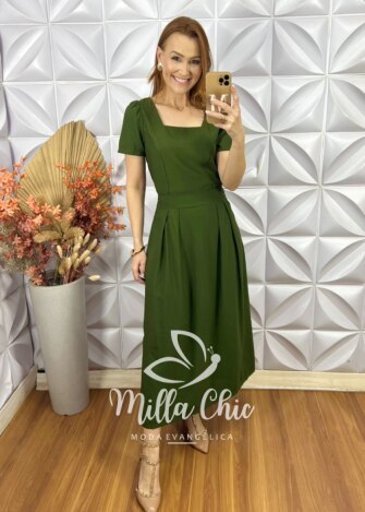 Conjunto Márcia Em Alfaiataria Marrant - Verde Escuro - Milla Chic