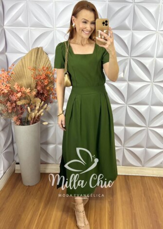 Conjunto Márcia Em Alfaiataria Marrant - Verde Escuro - Milla Chic