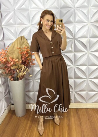 Conjunto Milena Em Linho - Milla Chic