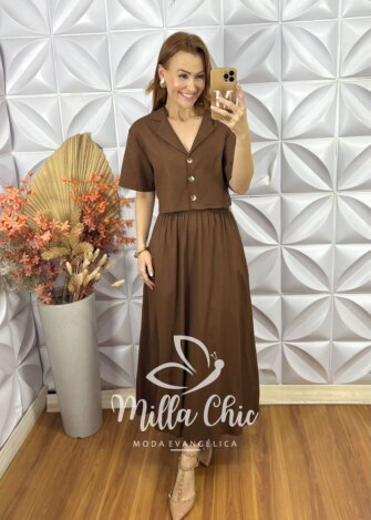 Conjunto Milena Em Linho - Milla Chic