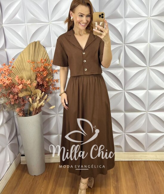 Conjunto Milena Em Linho - Milla Chic