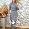 Conjunto Sirlei Em Tricot Modal - Cinza - Milla Chic