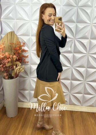 Conjunto Sirlei Em Tricot Modal - Cinza - Milla Chic