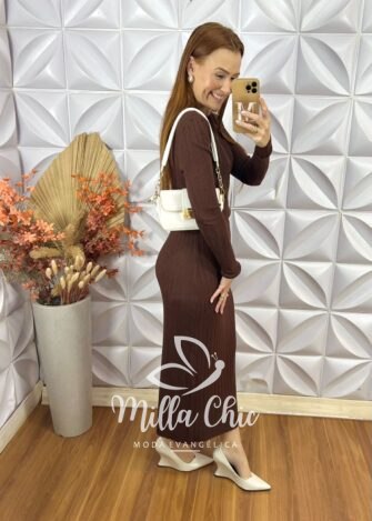 Milla Chic - millachic com br conjunto sirlei em tricot modal marrom Conjunto Sirlei Em Tricot Modal - Marrom - Milla Chic