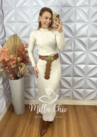 Conjunto Sirlei Em Tricot Modal - Verde - Milla Chic