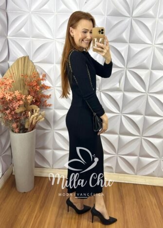 Conjunto Sirlei Em Tricot Modal - Verde - Milla Chic