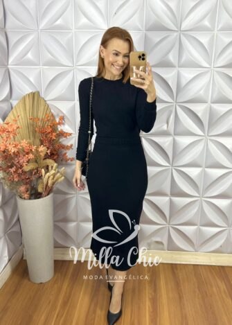 Conjunto Sirlei Em Tricot Modal - Verde - Milla Chic