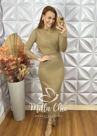 Conjunto Sirlei Em Tricot Modal - Verde - Milla Chic