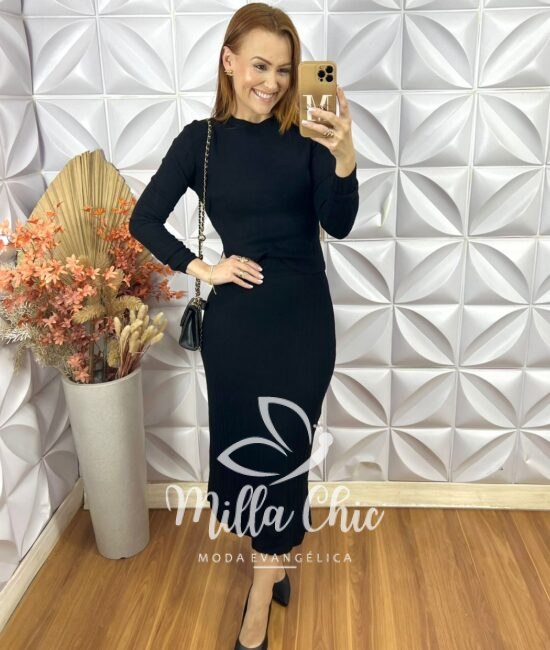 Conjunto Sirlei Em Tricot Modal - Verde - Milla Chic