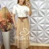 Saia Lorena Em Tule - Bege - Milla Chic