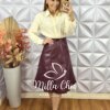 Saia Tamires Em P.U - Marsala - Milla Chic