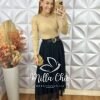 Saia Lorena Em Tule - Preto - Milla Chic