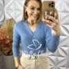 Sueter Carolina Em Tricot - Azul - Milla Chic