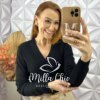 Sueter Carolina Em Tricot - Preta - Milla Chic