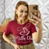 T-Shirt Laço Milla - Cherry - Milla Chic