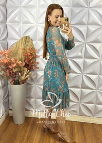 Milla Chic - millachic com br vestido agatha em tule azul 2 Vestido Agatha Em Tule -  Azul - Milla Chic