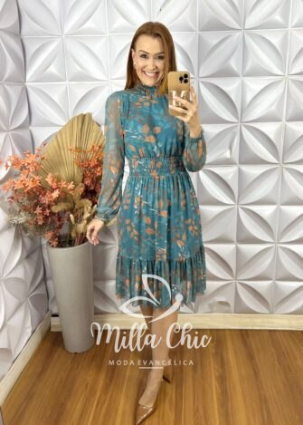 Milla Chic - millachic com br vestido agatha em tule azul 3 Vestido Agatha Em Tule -  Azul - Milla Chic