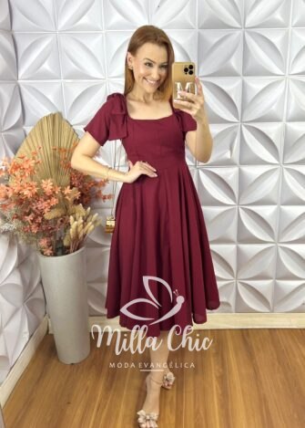 Vestido Alice Em Linho Com Laço - Chery - Milla Chic