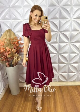Vestido Alice Em Linho Com Laço - Chery - Milla Chic