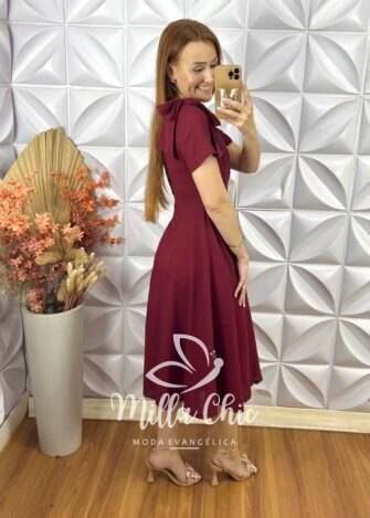 Vestido Alice Em Linho Com Laço - Chery - Milla Chic
