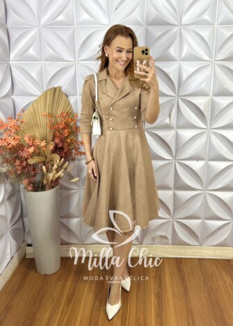 Vestido Ana Paula Em Suedi - Milla Chic