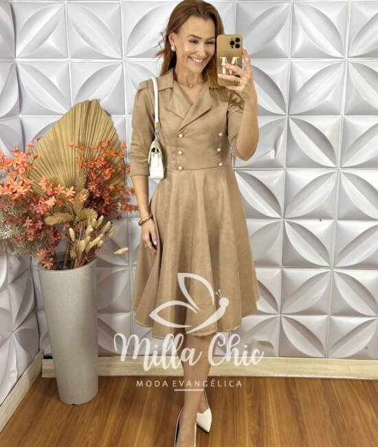 Vestido Ana Paula Em Suedi - Milla Chic