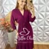 Vestido Augusta Em Viscolinho - Roxo - Milla Chic
