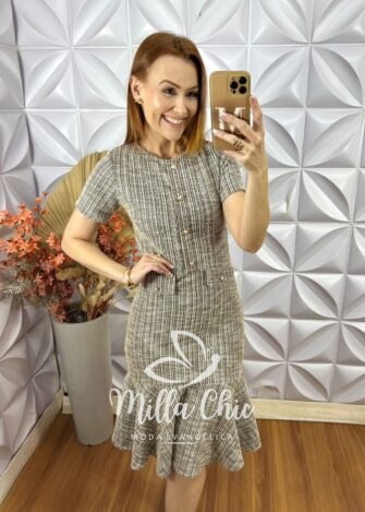 Milla Chic - millachic com br vestido cintia em tweed 4 Vestido Cintia Em Tweed - Milla Chic