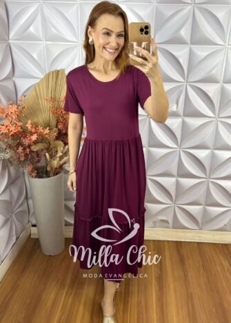 Vestido Comfy Zaia - Marsala - Milla Chic