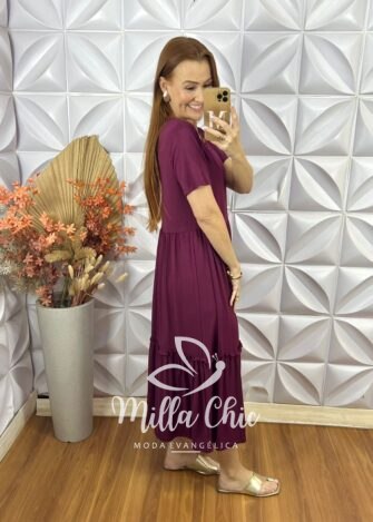 Milla Chic - millachic com br vestido comfy zaia marsala 5 Vestido Comfy Zaia - Marsala - Milla Chic