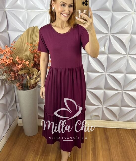 Vestido Comfy Zaia - Marsala - Milla Chic