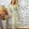 Vestido Frida Manga Longa Em Viscolinho - Verde - Milla Chic