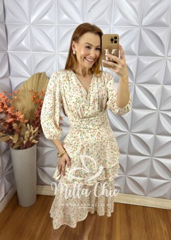 Vestido Helô Em Viscose - Branco - Milla Chic