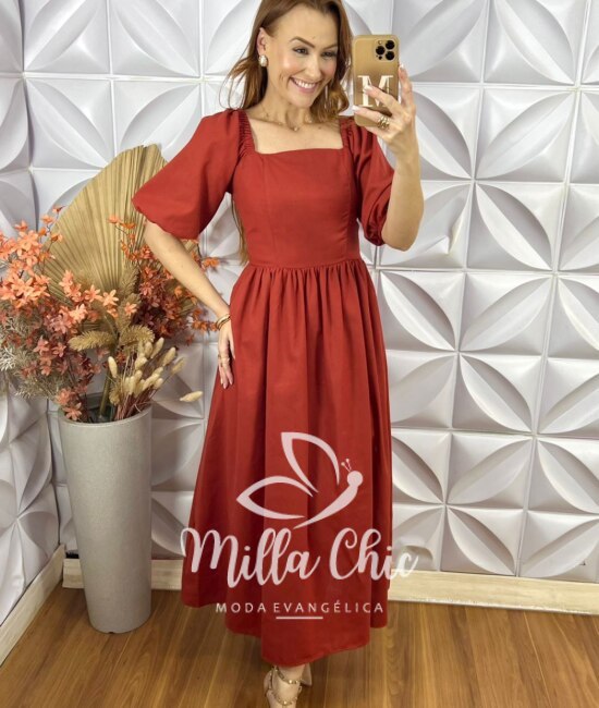 Vestido Júlia - Laranja - Milla Chic