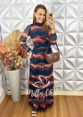 Vestido Longo Celina em Tule - Milla Chic