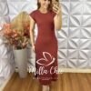 Milla Chic - millachic com br vestido marlete em moletinho marrom Vestido Marlete em Moletinho- Marrom - Milla Chic