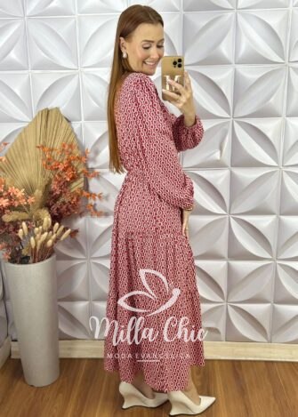 Milla Chic - millachic com br vestido marta em viscolinho terra cota 12 Vestido Marta Em Viscolinho - Terra Cota - Milla Chic