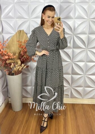Vestido Marta Em Viscolinho - Terra Cota - Milla Chic