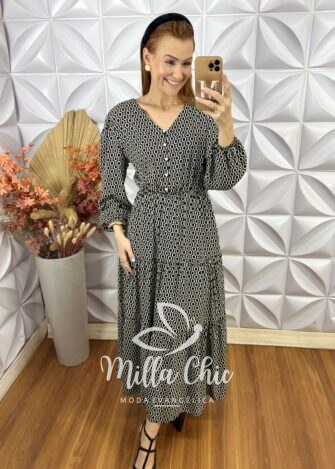 Vestido Marta Em Viscolinho - Terra Cota - Milla Chic