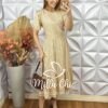 Vestido Nadir Em Viscolinho - Bege - Milla Chic