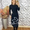 Vestido Pamela Em Moletinho - Preto - Milla Chic