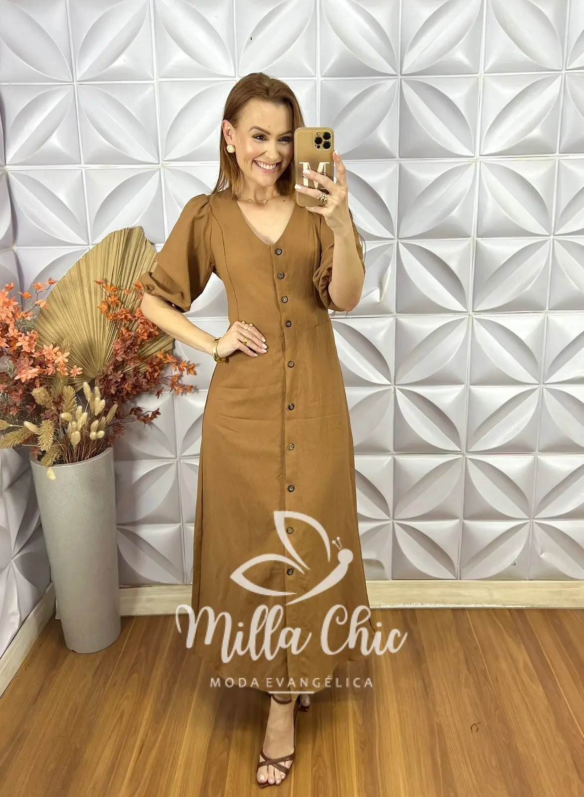 Vestido Selma Em Alfaiataria Marrant – Caramelo – Milla Chic Vestido Selma Em Alfaiataria Marrant - Caramelo - Milla Chic