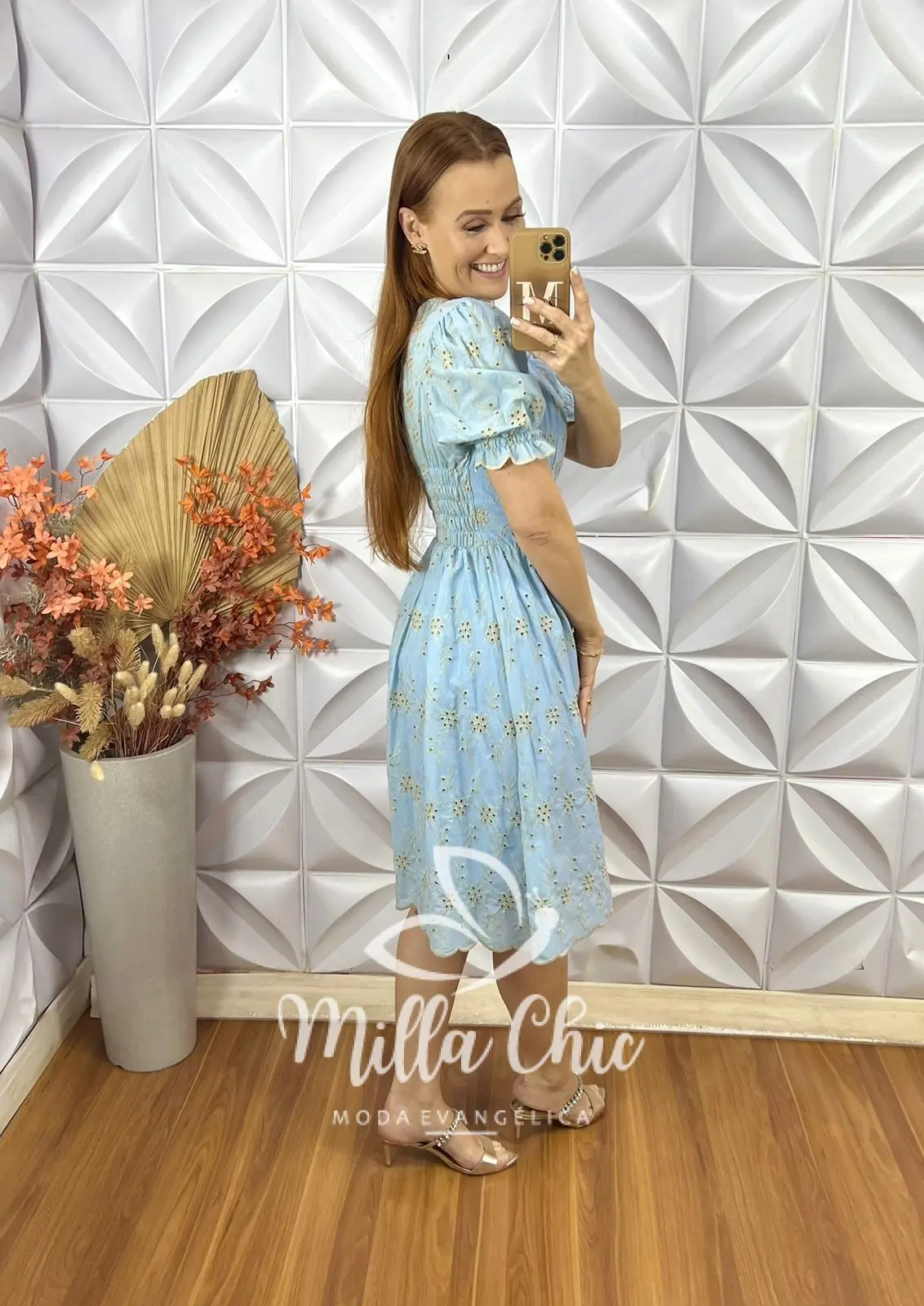 Vestido Vick Em Lesie Algodão – Azul – Milla Chic Vestido Vick Em Lesie Algodão - Azul - Milla Chic